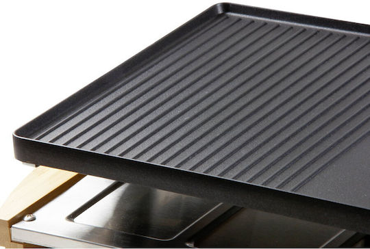Domo Tischplatte Elektrogrill Raclette Glatte und Geriffelte Platte 1200W mit einstellbarem Thermostat 47.6cmx23.8cmcm