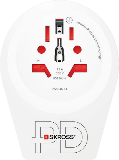 Skross World Adapter World To Europe Usb-c Tm Pd