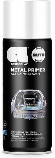 Cosmos Lac Spray Primer Metal Primer with Metallic Effect White 400ml