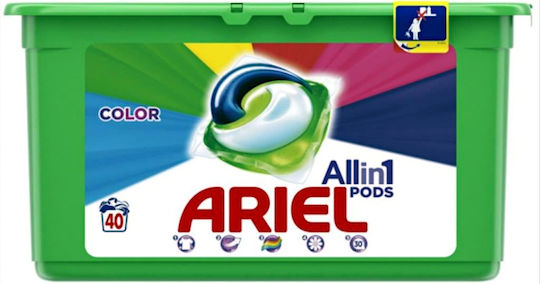 Ariel All In 1 Colour Απορρυπαντικό για Χρωματιστά Ρούχα (40 Κάψουλες)