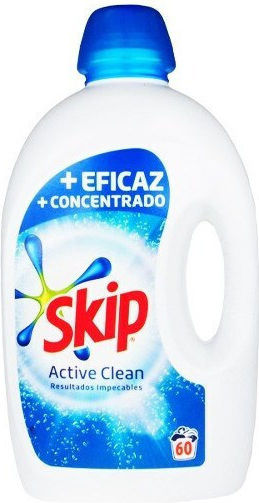 Skip Active Clean Υγρό Απορρυπαντικό Ρούχων 3lt (60 Μεζούρες)