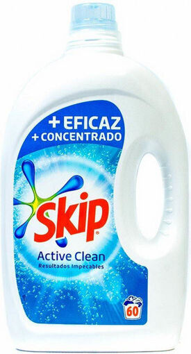 Skip Active Clean Υγρό Απορρυπαντικό Ρούχων 3lt (60 Μεζούρες)