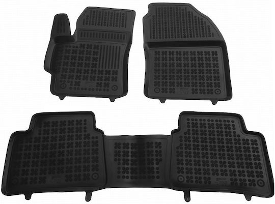 Rezaw Plast Set of Front and Rear Mats 3pcs Tray Type for Toyota Corolla 2018+ Black
