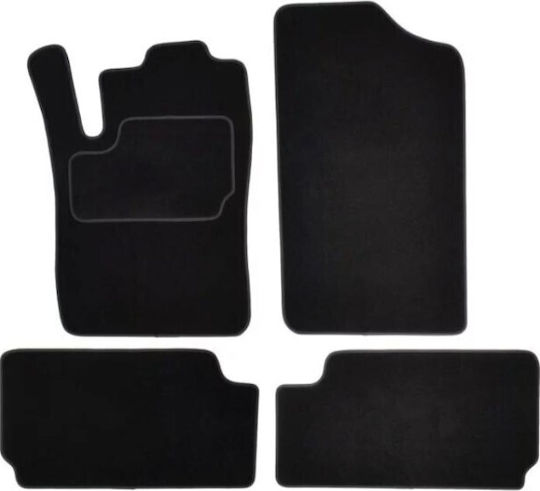 Custopol Set of Front and Rear Mats 4pcs for Citroen Xsara Picasso Black