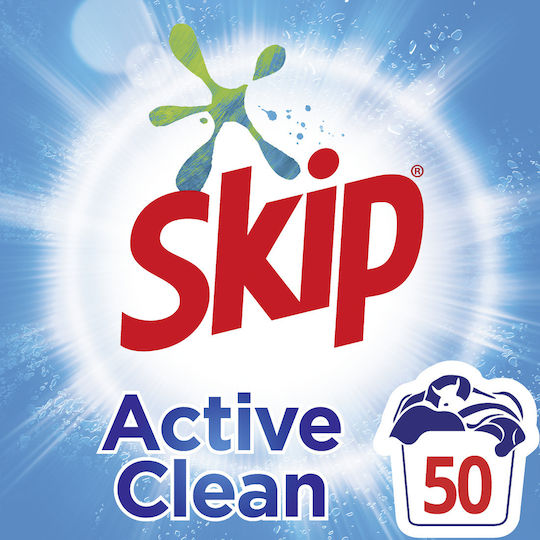Skip Active Clean Waschmittel in Pulverform 3.25lt (50 Messbecher)