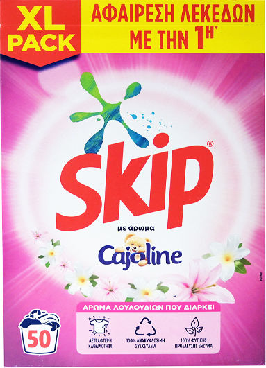 Skip Cajoline Απορρυπαντικό σε Σκόνη για Μάλλινα Ρούχα 3.25lt (50 Μεζούρες)