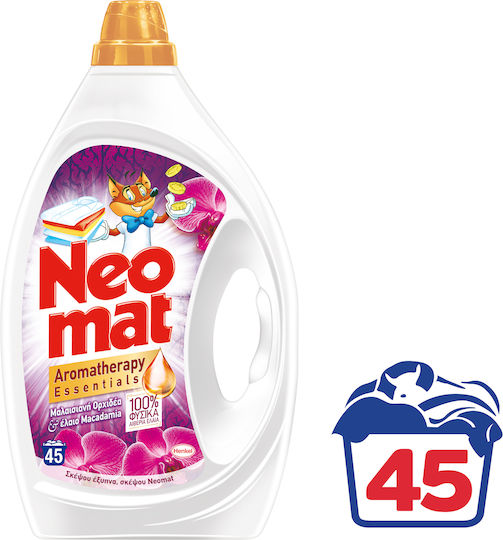Neomat Aromatherapy Υγρό Απορρυπαντικό Ρούχων με Άρωμα Μαλαισιανή Ορχιδέα 2.25lt (45 Μεζούρες)
