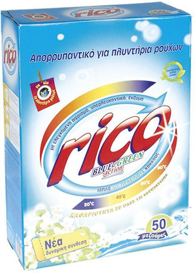 Rico Blue & Green Action Απορρυπαντικό Ρούχων σε Σκόνη 3kg (78 Μεζούρες)