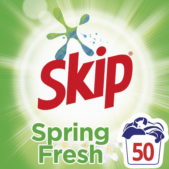 Skip Spring Fresh Απορρυπαντικό Ρούχων σε Σκόνη 3.25lt (50 Μεζούρες)