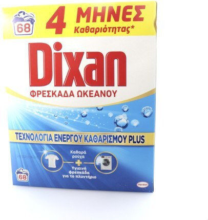 Dixan Φρεσκάδα Απορρυπαντικό Ρούχων σε Σκόνη 3.4kg (68 Μεζούρες)