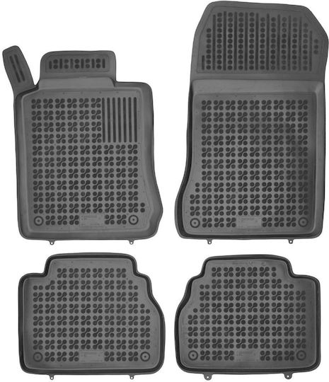 Rezaw Plast Set of Front and Rear Mats 4pcs Tray Type for Mercedes-Benz E Class 1994-2002 Black