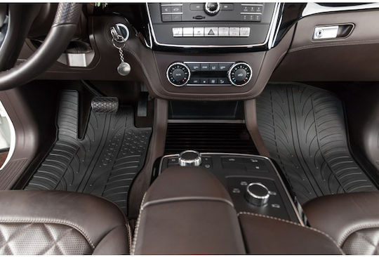 Auto Gs Set of Front and Rear Mats 4pcs for Alfa Romeo Stelvio Black