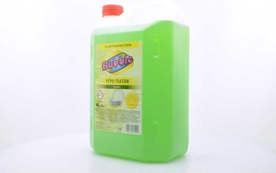 Bubble Επαγγελματικό Υγρό Πιάτων με Άρωμα Λεμόνι 4lt