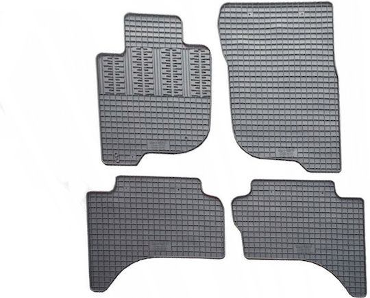 Cik Set of Front and Rear Mats 4pcs for Mitsubishi L200 2015+ Black