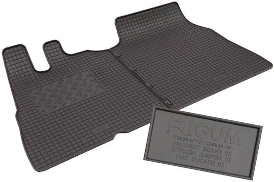 Rigum Front Mats 2pcs for Peugeot Boxer Fiat Ducato Citroen Jumper 2002-2006 Black
