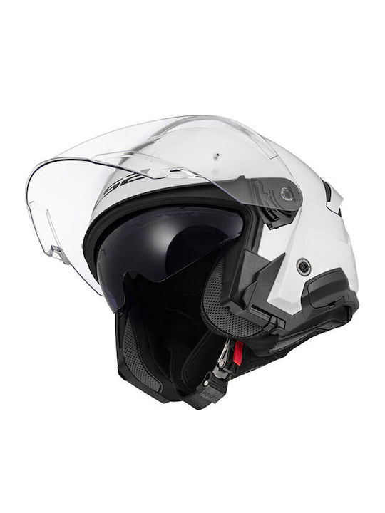 LS2 Verso II White Motorradhelm Jet ECE 22.06 1500gr mit Sonnenblende