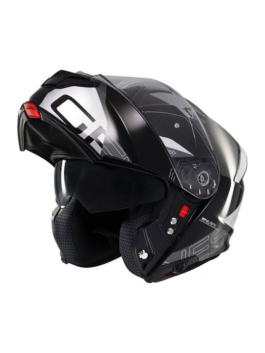 MT Genesis SV ATEMPO B3 Atempo B2 Black/Grey Gloss Motorcycle Helmet Flip-Up DOT / ECE 22.06 1650gr with Sunvisor