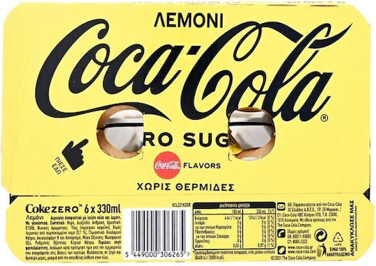 Coca-Cola Zero Lemon Кола с Газировка Без Захар в Кутия 6x330ml