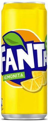 Fanta Лимонада с Газировка в Кутия 330мл