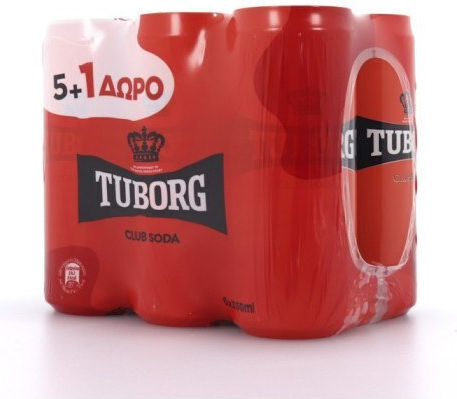 Tuborg Σόδα με Ανθρακικό σε Κουτί 6x330ml