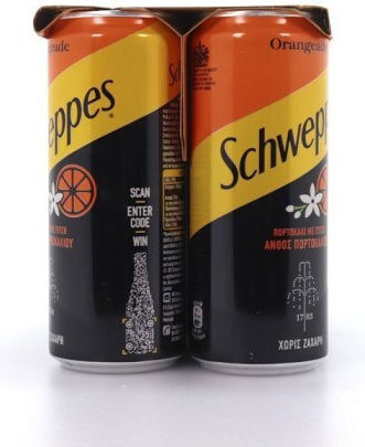 Schweppes Soda Floare de portocal cu carbonatare, fără zahăr în Cutie 6x330ml