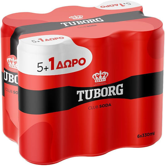 Tuborg Σόδα με Ανθρακικό σε Κουτί 6x330ml