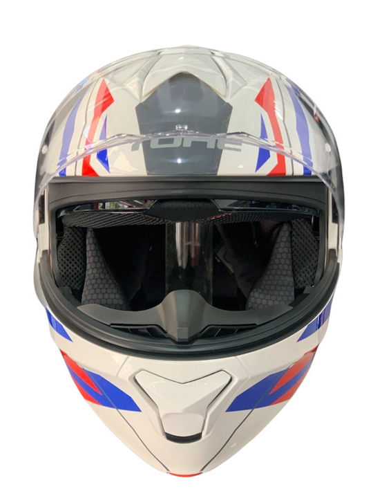 Yohe 935 SV G50A White Gloss/ Blue / Red Κράνος Μηχανής Flip-Up ECE 22.06 1550gr με Sunvisor
