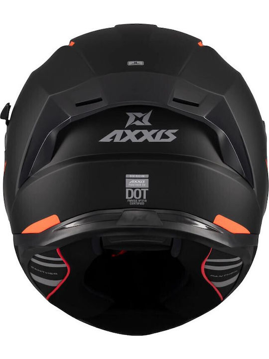 Axxis Panther Black Matt A1 Motorcycle Helmet Full Face ECE 22.06 with Sunvisor