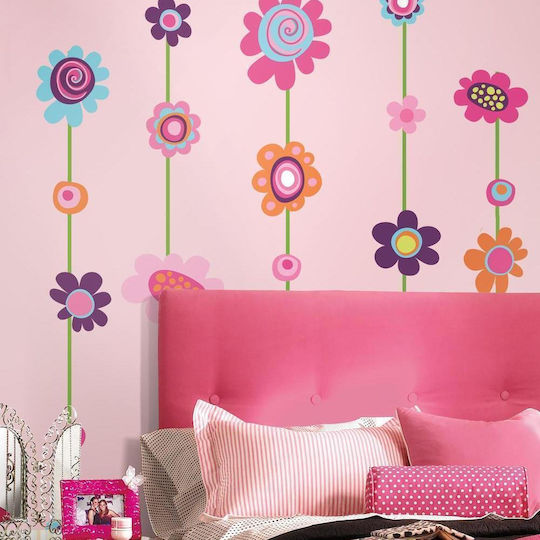 RoomMates Decor Παιδικό Διακοσμητικό Αυτοκόλλητο Τοίχου Κρεμαστά Λουλούδια 23εκ.