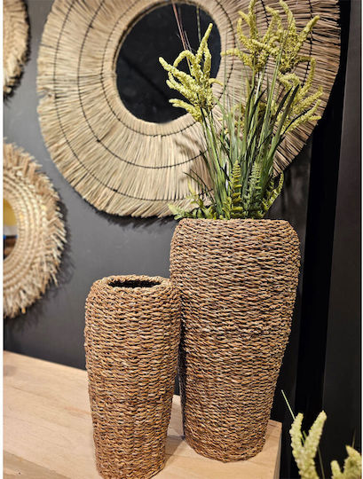 InTheBox Set Coșuri Decorative Din Paie Bej 43x43x70cm 3 Bucăți
