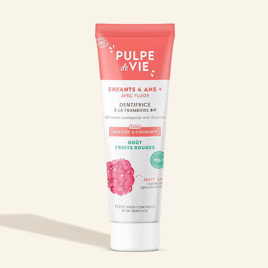 Pulpe De Vie Kinderzahnpasta für 4+ Jahre mit Geschmack Rote Maulbeere 75ml
