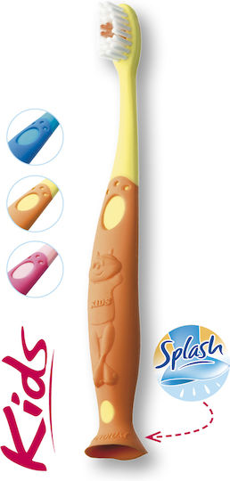 Elgydium Splash Periuță De Dinți Pentru Bebeluşi Pentru 2+ Ani Galbenă / Portocalie