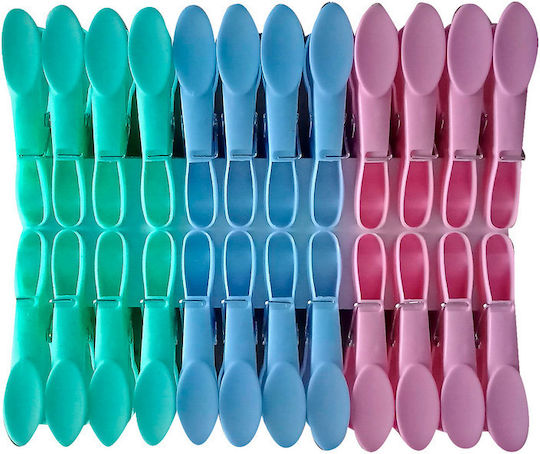 TnS Clothespins made of Plastic 24pcs Multicolour