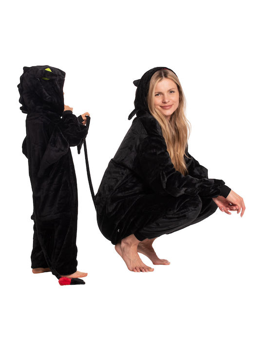 Παιδική Πιτζάμα Ολόσωμη Black