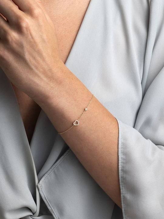 George Art Jewels Дамско Гривна от Злато 9K с Циркон