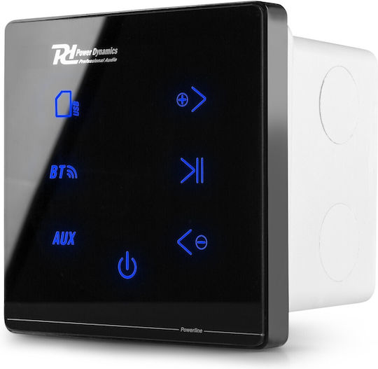 Eingebauter Audio-Verstärker Powerline A50b 20w Rms Bluetooth Usb Sd Schwarze Power Dynamics