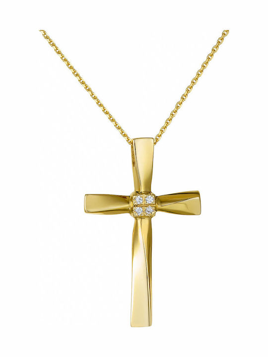 Kritsimis Gold Kreuz 14K Beidseitig Kritsimis Gold Kreuz 14K Beidseitig