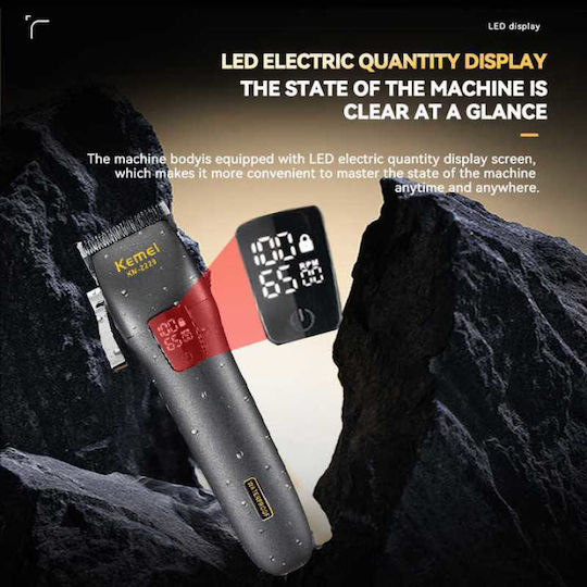 Kemei Professional Rechargeable Hair Clipper Black KM-2228