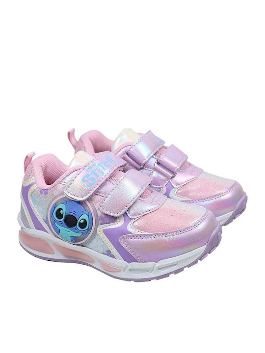 Stitch Kids Sneakers with Lights Pink