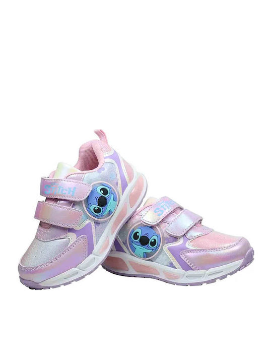 Stitch Kids Sneakers with Lights Pink