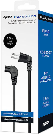 NOD Euro - IEC C7 Cable 1.5m Μαύρο 141-0293