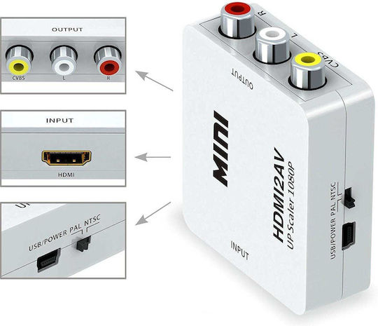 Hdmi Zu Rca Konverter Bild + & Ton 1080p