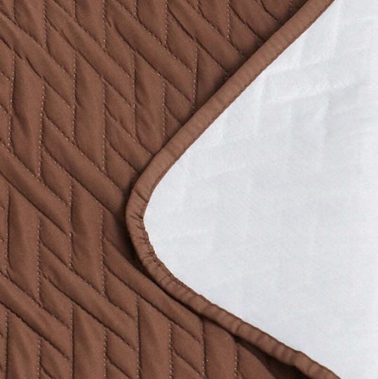 Sofazip Wasserdicht Elastische Abdeckung für Ecksofa Brown 280εκ. 1Stück SZMATIMPCS280MARO