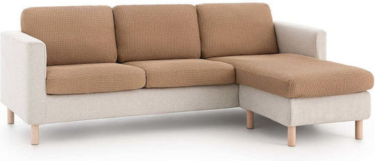 Sofazip Elastische Abdeckung für Hocker Caramel 65εκ. 1Stück SZCUSHCAR