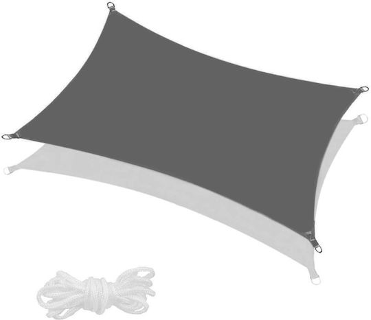 Pânză De Umbrire Impermeabilă 3x2 M Terasă Balcon Protecție UV Gri