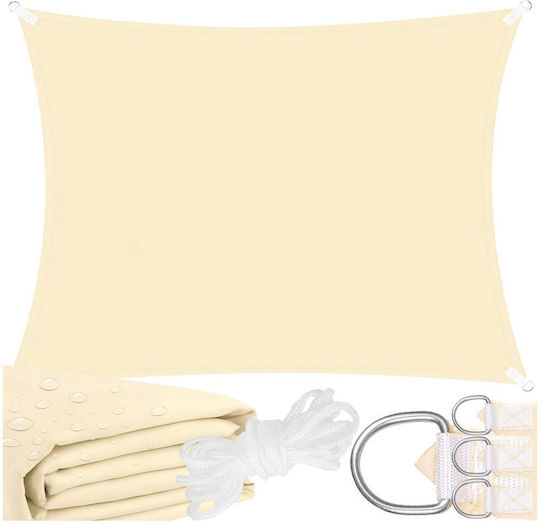4x3 M Shade Sail Terrace Balcony Waterproof UV Protection Cream