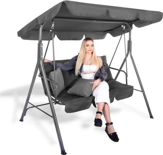 Copertină Din Pânză Pentru Balansoar Mare De Grădină Vizieră 220x115 Cm Gri