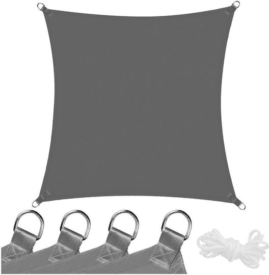 3x3 M Waterproof Sunshade Canopy Terrace Balcony Uv Protection Gray