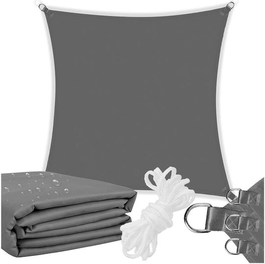 3x3 M Waterproof Sunshade Canopy Terrace Balcony Uv Protection Gray