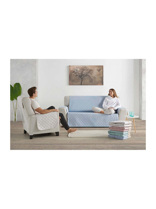 Sofazip Еластичен Калъф За диван с пет седалки Pink-beige 240εκ. 1бр 1-2-3-4-5